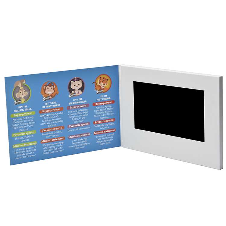 A5 7 Inch Lcd Screen Marketing Advertising Video Brochure With Customized Printing Paper Craft Gift Box