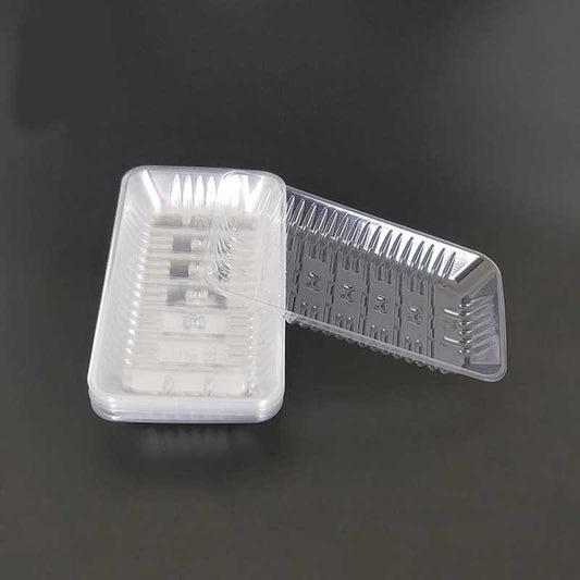 Supermarket Food Grade Disposable White/Black/Yellow/Transparent Plastic Blister Vegetable Fruit Meat Prep Packaging Trays