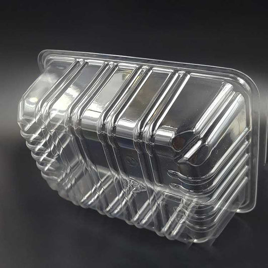 Accept customized disposable clear blister plastic fruit container transparent clamshell pet plastic salad container