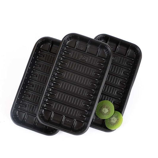 Disposable Black Supermarket Fresh Meat Plastic Trays for Meat Packing Tray