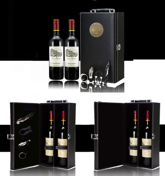 Customized Logo Printing Solid Color Glass Box Packaging Gift Boxes For Wine With Accessories
