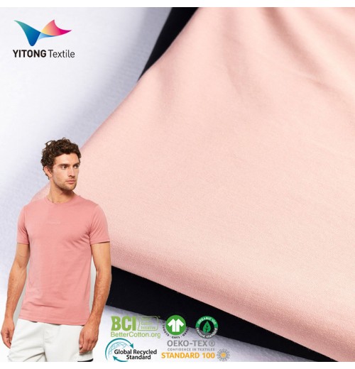 Wholesale Stretch Cotton Fabric Organic Knitted Cotton Fabric 100% Cotton Fabric for T Shirt Clothing