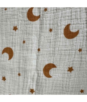 Custom 100% cotton safe double layer soft baby children crinkle gauze muslin crepe fabric