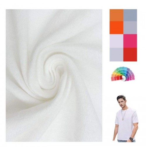 Delantex Textile supplier custom 100cotton 150GSM single jersey knit fabric for sweatshirt