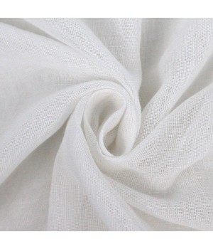 100% Cotton White Single Layer Gauze Fabric Breathable White Yarn Fabric for Homewear Blanket Sleeping Bag