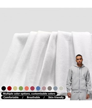 320grams 100% Cotton BCI Certified Knit French Terry Cotton Organic Hoodie Fabric Textile Raw Material