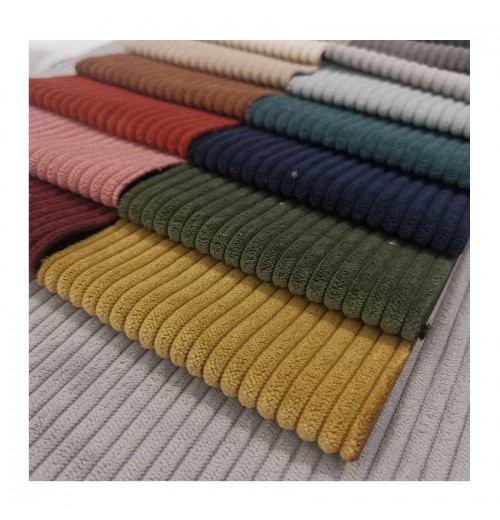 Cotton Corduroy Fabric Striped Upholstery Fabric For Fabric Furniture Sofa