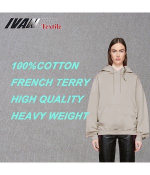 HOT SALE HIGH QUALITY 100% COTTON FRENCH TERRY FABRIC for GARMENT SWEATSHIRT