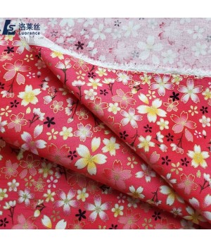 Custom Digital Print sakura Flower Wholesale London Liberty Cotton Fabric for skirt